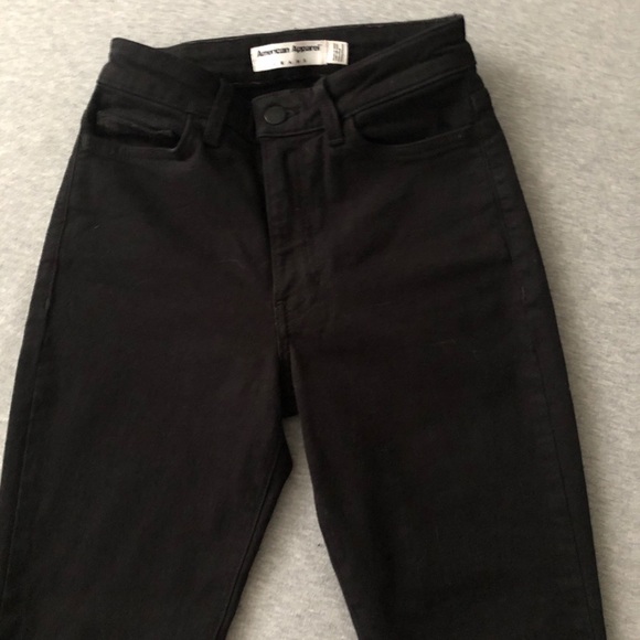 American Apparel Black Straight Leg Jean s25 - Picture 3 of 5